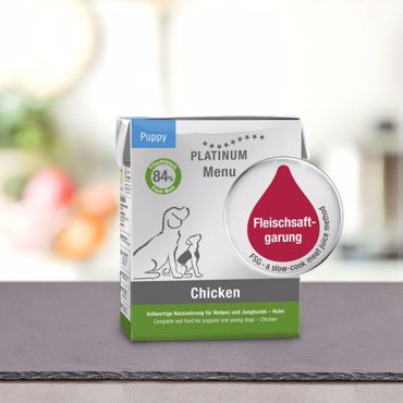 PLATINUM MENU ΥΓΡΗ ΤΡΟΦΗ ΣΚΥΛΟΥ PUPPY CHICKEN 375gr